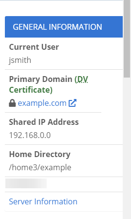 cpanel-general-info
